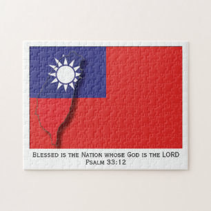 TAIWAN FLAG ROC   Blessed Nation   Taiwanese Jigsaw Puzzle