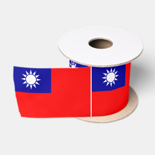 Taiwan Flag Satin Ribbon