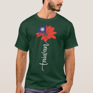 Taiwan Flag Sunflower Vintage Taiwanese Lover Taiw T-Shirt