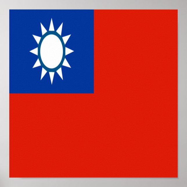 Taiwan Flag Taiwanese Country Home Pride Strong Poster (Front)