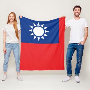 Taiwan flag Taiwanese Fleece Blanket