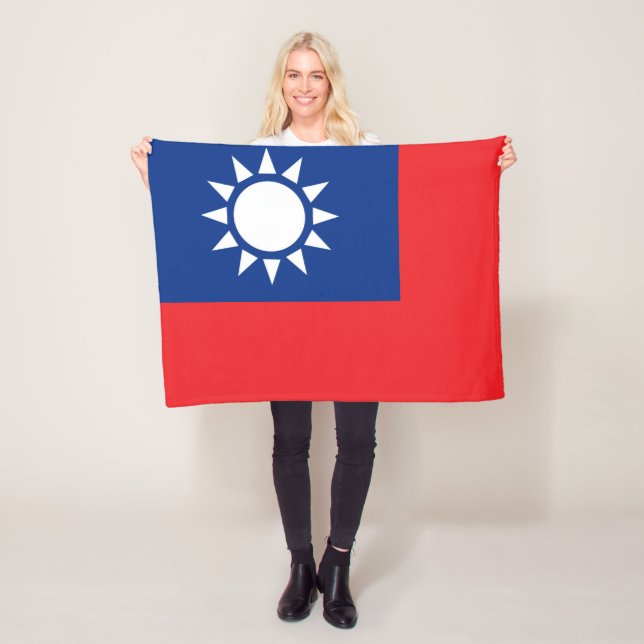 Taiwan flag Taiwanese Fleece Blanket (In Situ)