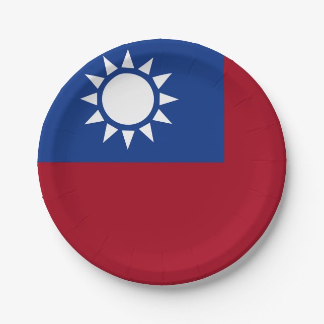  Taiwan flag Taiwanese Paper Plate (Front)