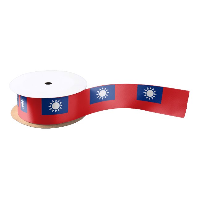 Taiwan flag Taiwanese Satin Ribbon (Spool)