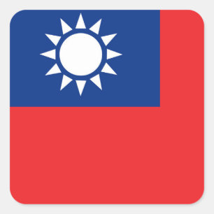 Taiwan flag Taiwanese Square Sticker