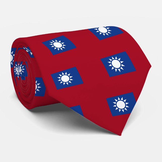 Taiwan flag Taiwanese Tie (Rolled)