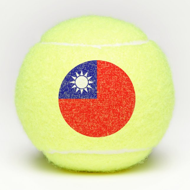 Taiwan Flag Tennis Balls (Front)