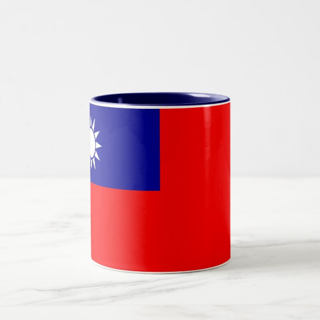 Taiwan Flag Two-Tone Coffee Mug (Center)
