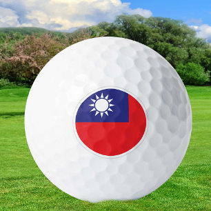 Taiwan Golf Balls, Taiwanese Flag Golfers /Patriot Balls