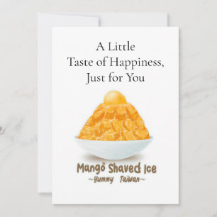 Taiwan Mango Shaved Ice Happiness Thank You Card