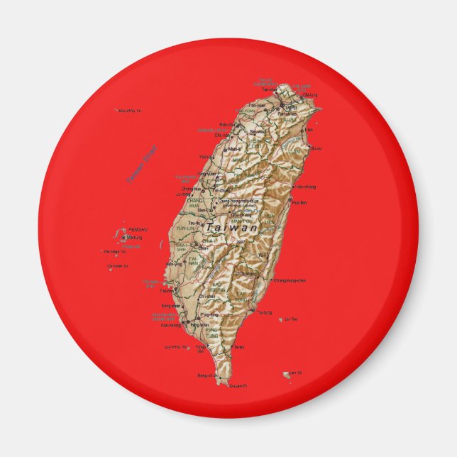 Taiwan Map Magnet (Front)