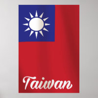 Taiwan National Flag Travel poster