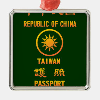 Taiwan Passport Metal Tree Decoration