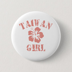 Taiwan Pink Girl 6 Cm Round Badge