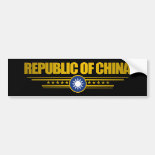 Taiwan (Republic of China) Flag Bumper Sticker
