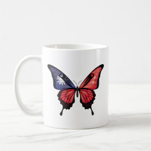 Taiwan Swallowtail Butterfly Flag Sticker Coffee Mug