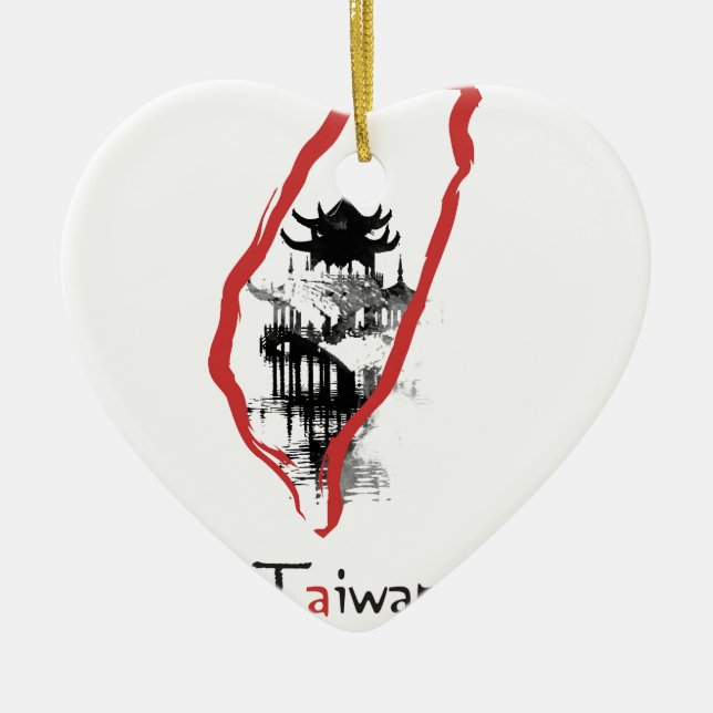 Taiwan, Taipei Ceramic Tree Decoration (Front)