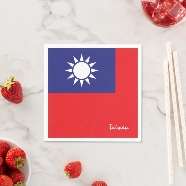Taiwan & Taiwanese Flag party fashion /sports fans Napkin (Insitu)