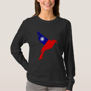 Taiwan Taiwanese Flag Peace Bird Flying Out Men W T-Shirt
