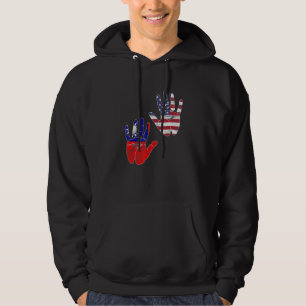 Taiwan Taiwanese Flag Proud America Hands Dna Mix Hoodie