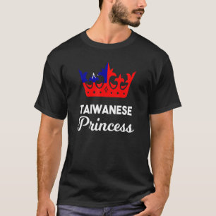 Taiwan Taiwanese Flag Proud Girl Woman Princess Cr T-Shirt