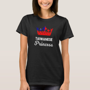 Taiwan Taiwanese Flag Proud Girl Woman Princess Cr T-Shirt