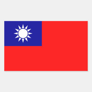 Taiwan/Taiwanese Flag Rectangular Sticker