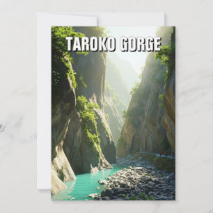 Taiwan Taroko Gorge Travel Holiday Card