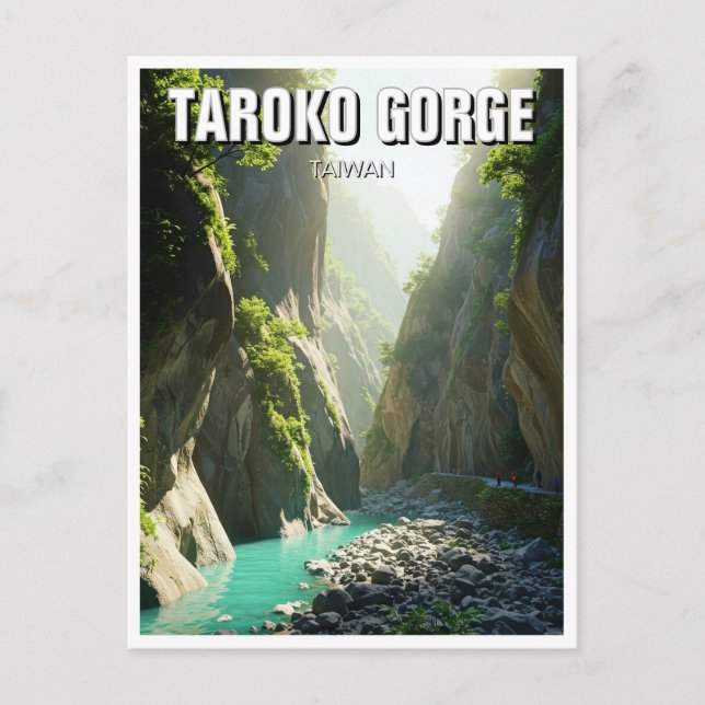 Taiwan Taroko Gorge Travel Postcard (Front)