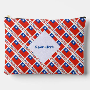 Taiwan Tiled Personalised Ancestry Travel Accessory Pouch