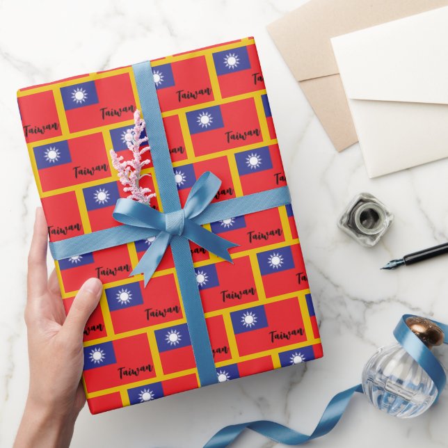 Taiwan Wrapping Paper, Taiwanese Flag patriotic Paper (Gifting)