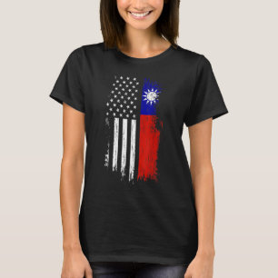 Taiwanese American Flag - Pride Taiwan USA T-Shirt