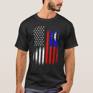 Taiwanese American Patriot Grown Country USA Flags T-Shirt
