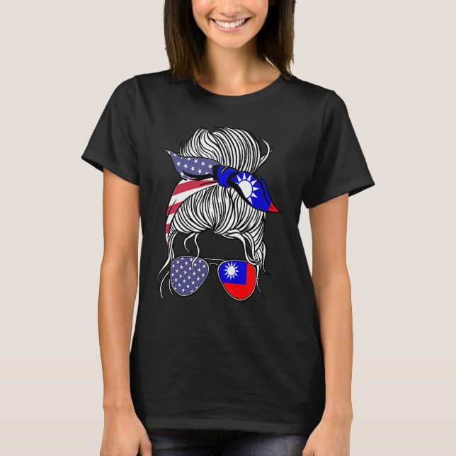 Taiwanese American Patriot Grown Proud Women Girl  T-Shirt (Front)