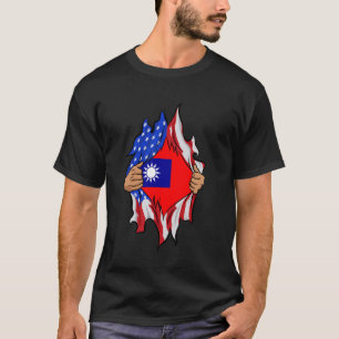 Taiwanese Blood Inside Me Proud Taiwan Flag T-Shirt