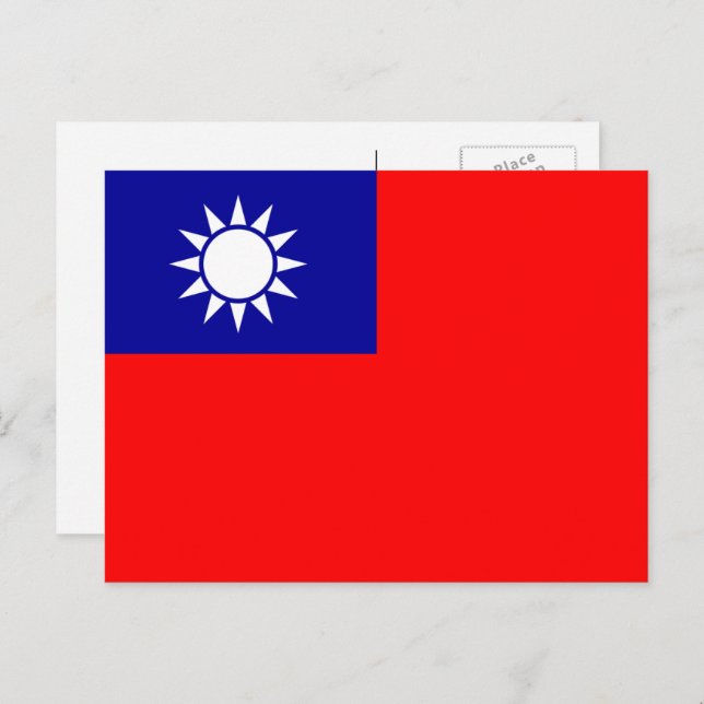 Taiwanese Flag, Flag of Taiwan Postcard (Front/Back)