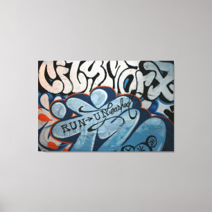 Taiwanese graffiti, Taipei, Taiwan Canvas Print
