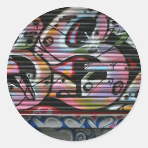 Taiwanese graffiti, Taipei, Taiwan Classic Round Sticker