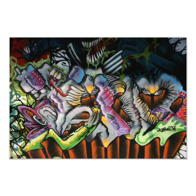 Taiwanese graffiti, Taipei, Taiwan Photo Print (Front)