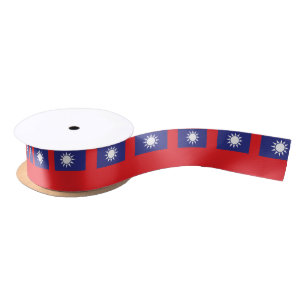Taiwanese Hearts & Taiwanese Flag / Taiwan Satin Ribbon