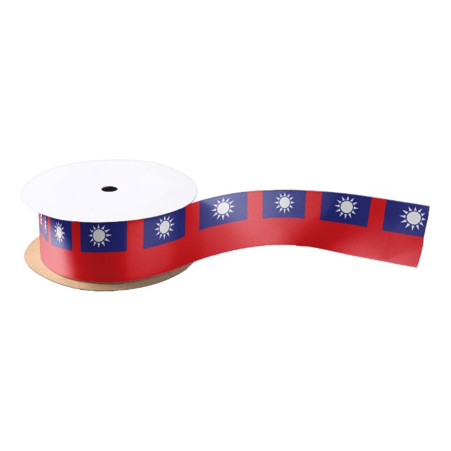 Taiwanese Hearts & Taiwanese Flag / Taiwan Satin Ribbon (Spool)