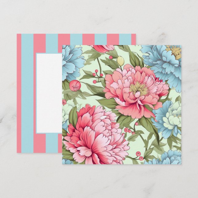 Taiwanese Peonies Invitation (Front/Back)