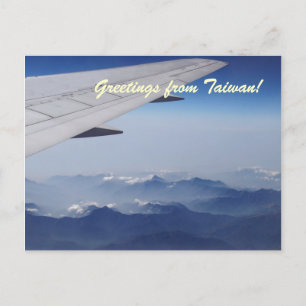 Taiwan's Mountains Viewed from the Air Postcard