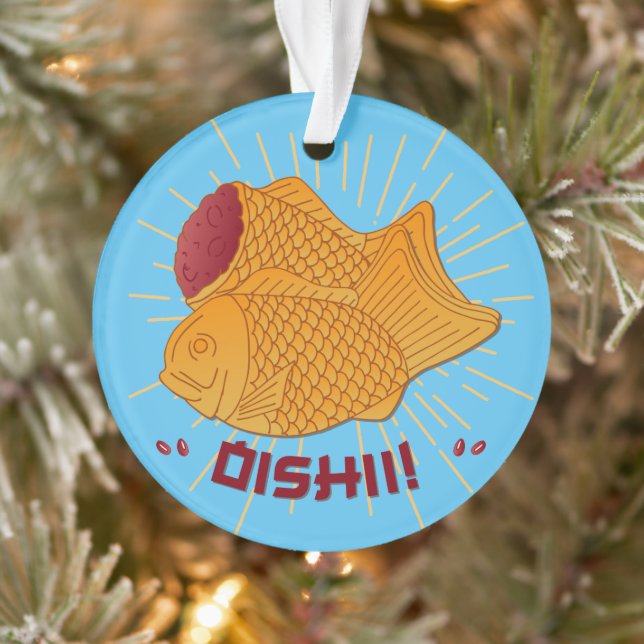 Taiyaki Fish Japanese Food Illustration Ornament (Tree)