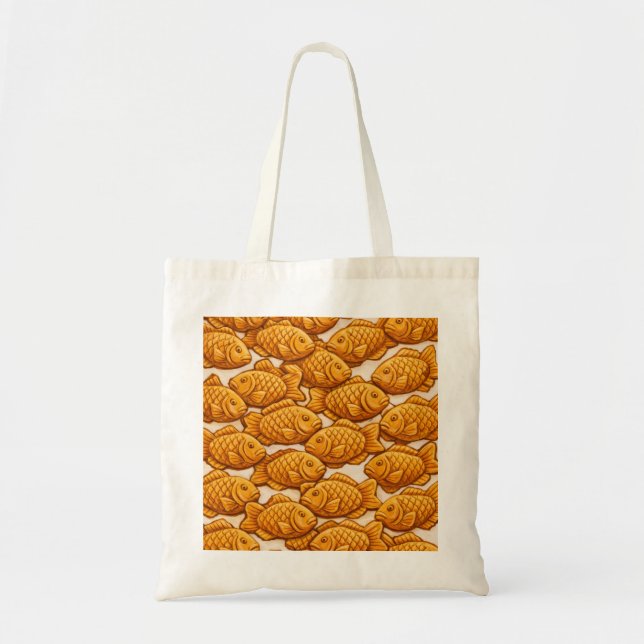 Taiyaki Fish Pastry Pattern Tote Bag (Front)