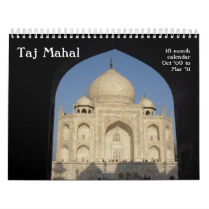 taj mahal 18 month calendar