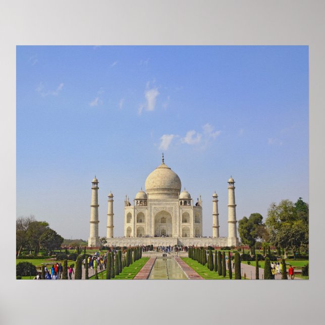Taj Mahal, a mausoleum located in Agra, India, Poster (Front)