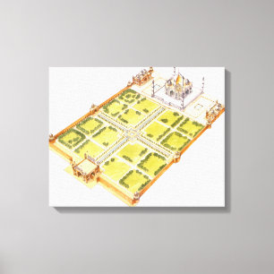 Taj Mahal. Adra India. Tomb and gardens Canvas Print