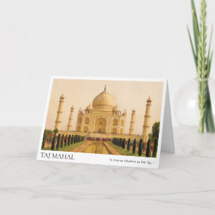 Taj Mahal Agra Greeting Card Custom Love Quote