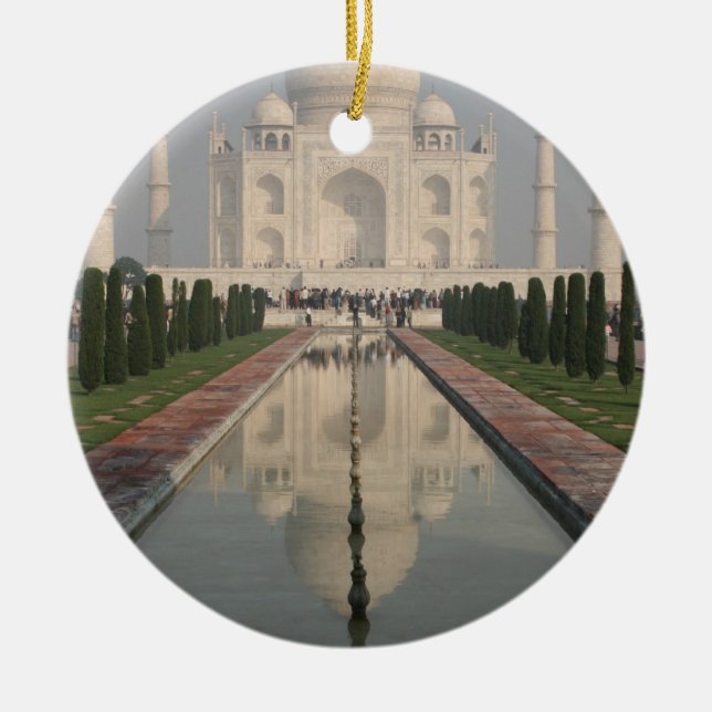 Taj Mahal, Agra, India Ceramic Tree Decoration (Front)